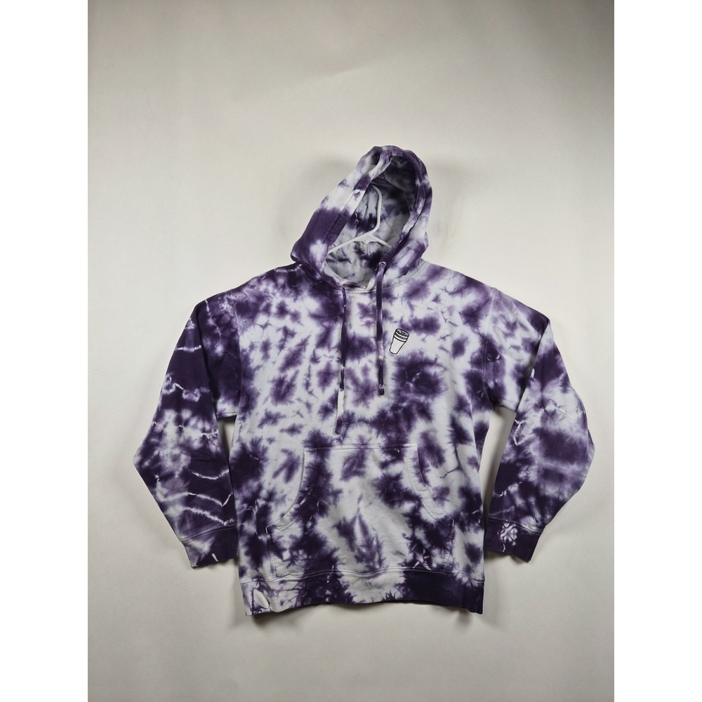 40s & Shorties Purple Tie Dye Hoodie Double Cup Lean Embroidered Mens Size M